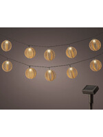 Lumineo Solar Bamboo Style Lanterns Warm White 10 Led