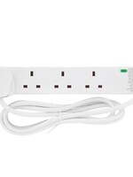 Pro-Elec Extension Lead Surge Protected White 4 Gang (L)2m 13A