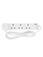 Pro-Elec Westminster Extension Lead Surge Protected White 4 Gang (L)2m 13A