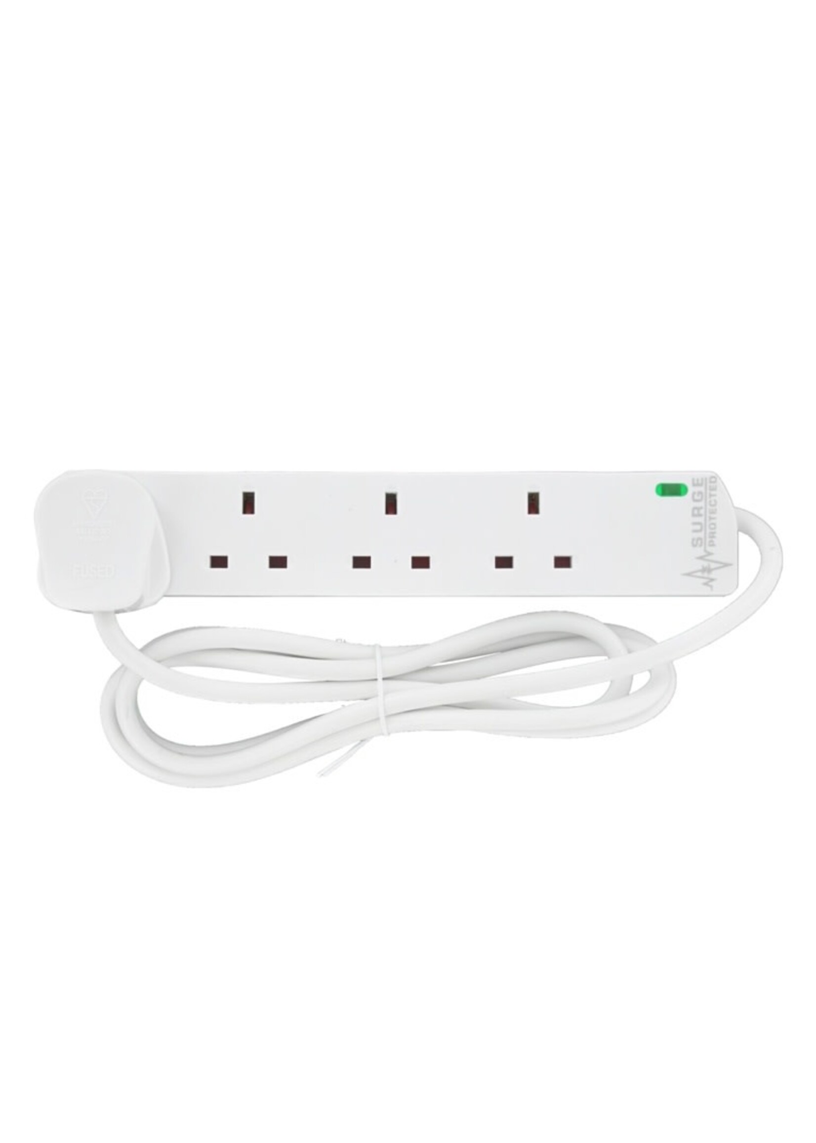 Pro-Elec Extension Lead Surge Protected White 4 Gang (L)2m 13A
