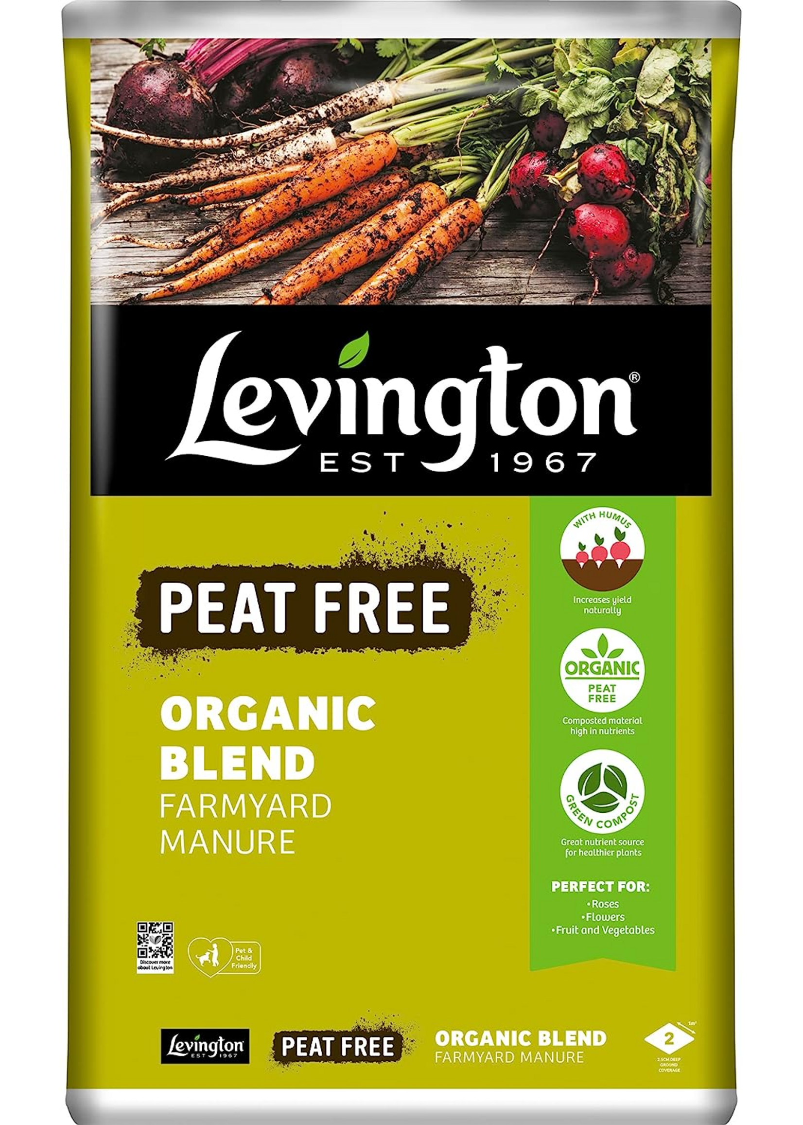 Levingtons (Scotts) Levington Peat Free Organic Blend Farm Manure 50L