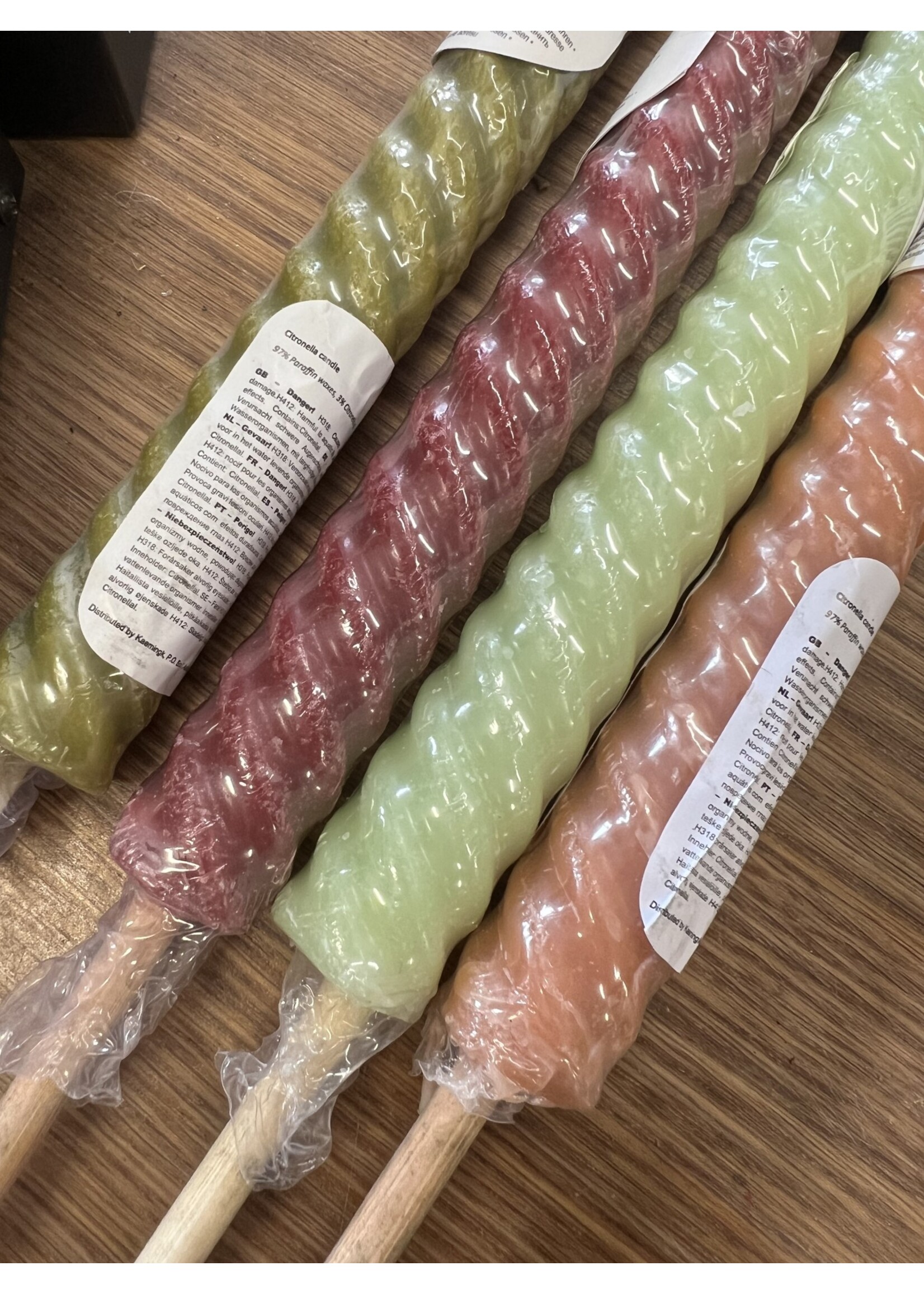 Decoris Citronella Garden Candle stick wand 1.5 hrs (4 colours - price is for one wand)