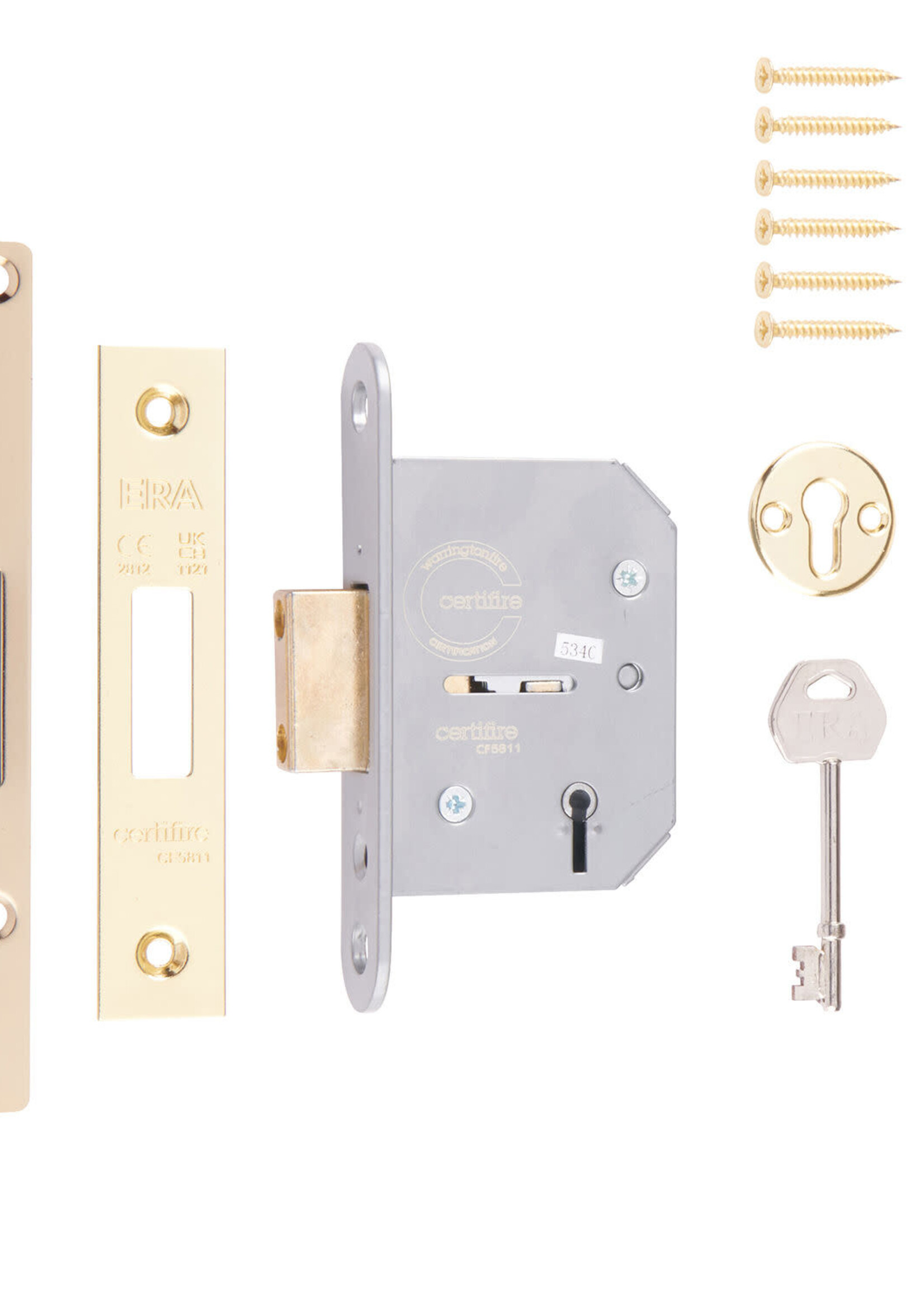 ERA Products Ltd. ERA 5 Lever Viscount Mortice Deadlock 2.5”. / 63mm Brass