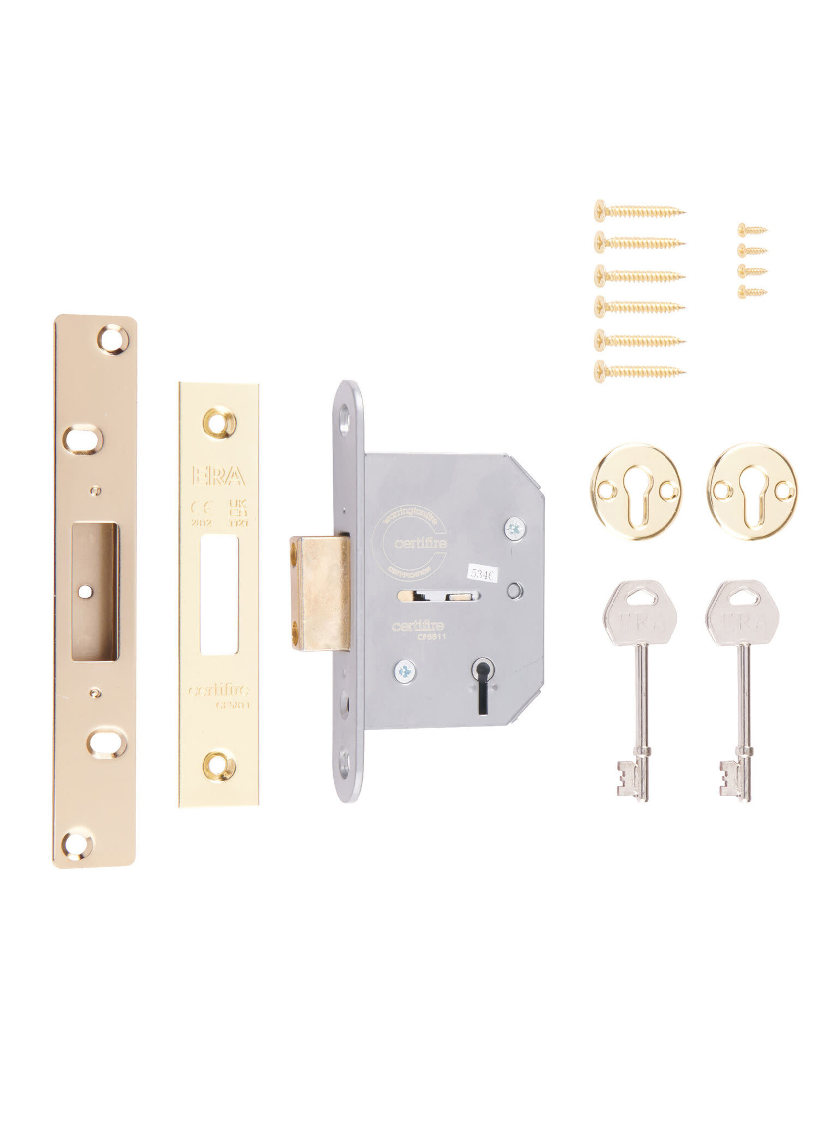 ERA Products Ltd. ERA 5 Lever Viscount Mortice Deadlock 2.5”. / 63mm Brass