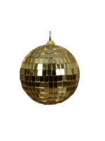 Decoris Disco Gold Mirror Ball Bauble 10cm
