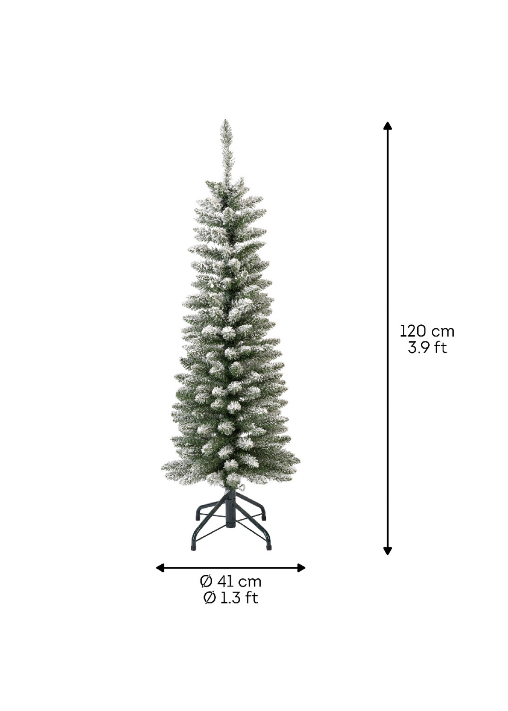Snowy Slim Pencil Pine Tree 1.2m 4ft
