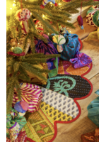 Namaste Tree Skirt Recycled Kantha Patch Sari - Fair Trade