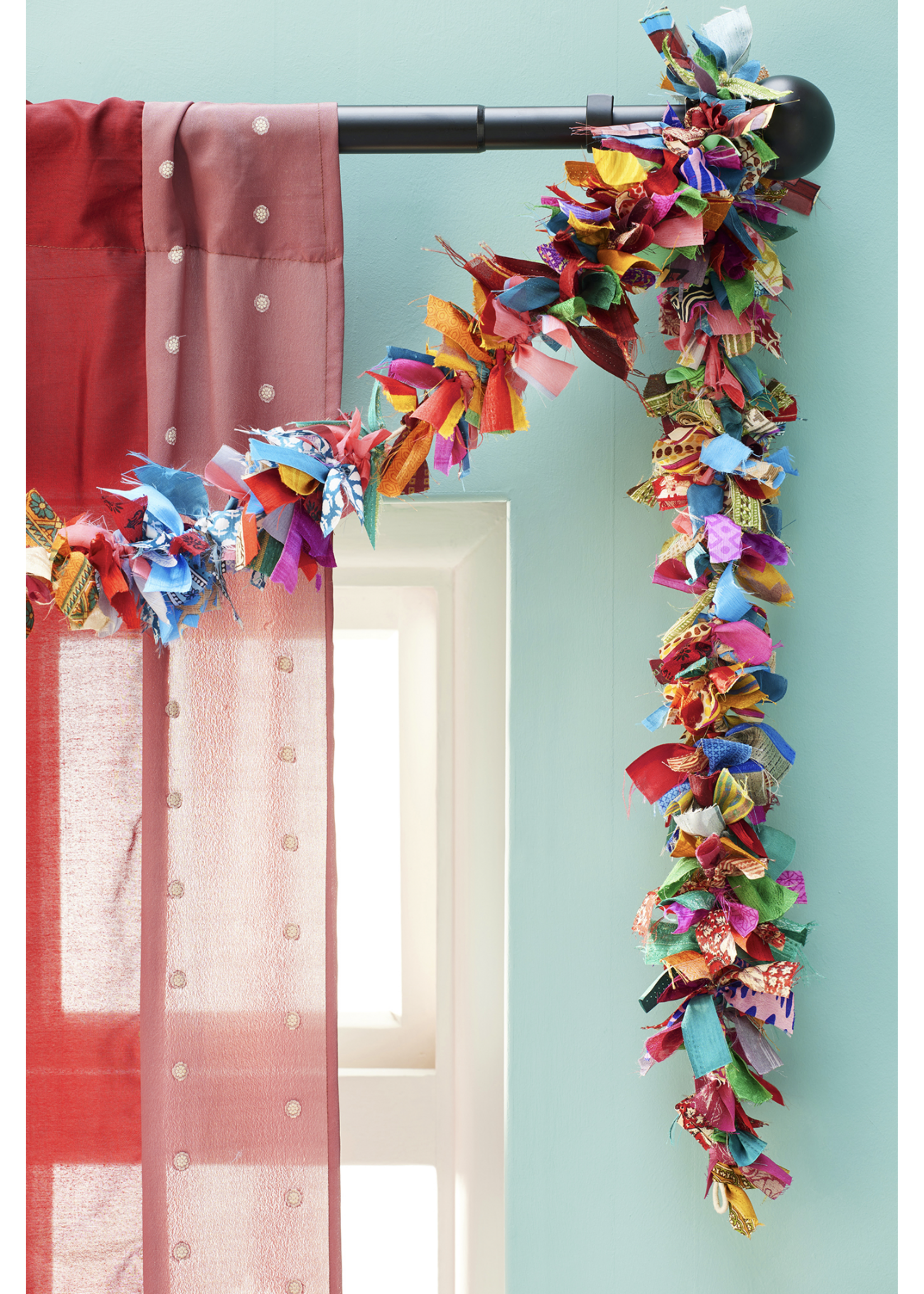 Namaste Recycled Sari Eco Tinsel/Garland - Multi 200cm