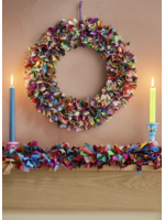 Namaste Recycled Sari Wreath Multicolour Large 45cm