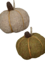 Decoris Felt Pumpkins 6cm - 2 Colours - (price for one)