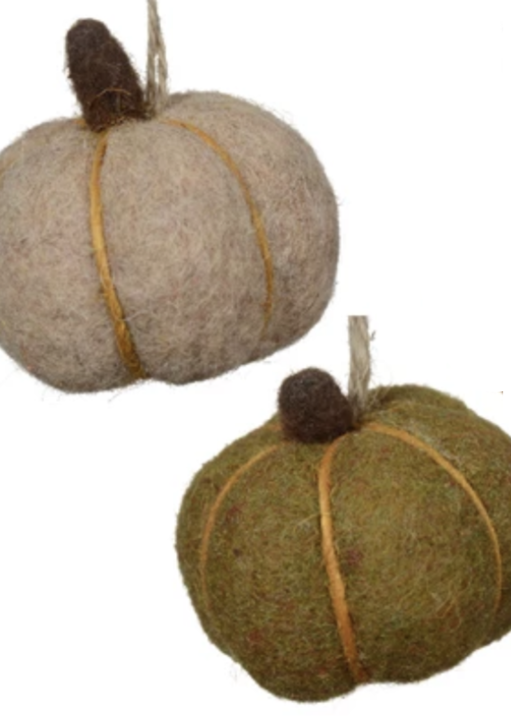 Decoris Felt Pumpkins 6cm - 2 Colours - (price for one)