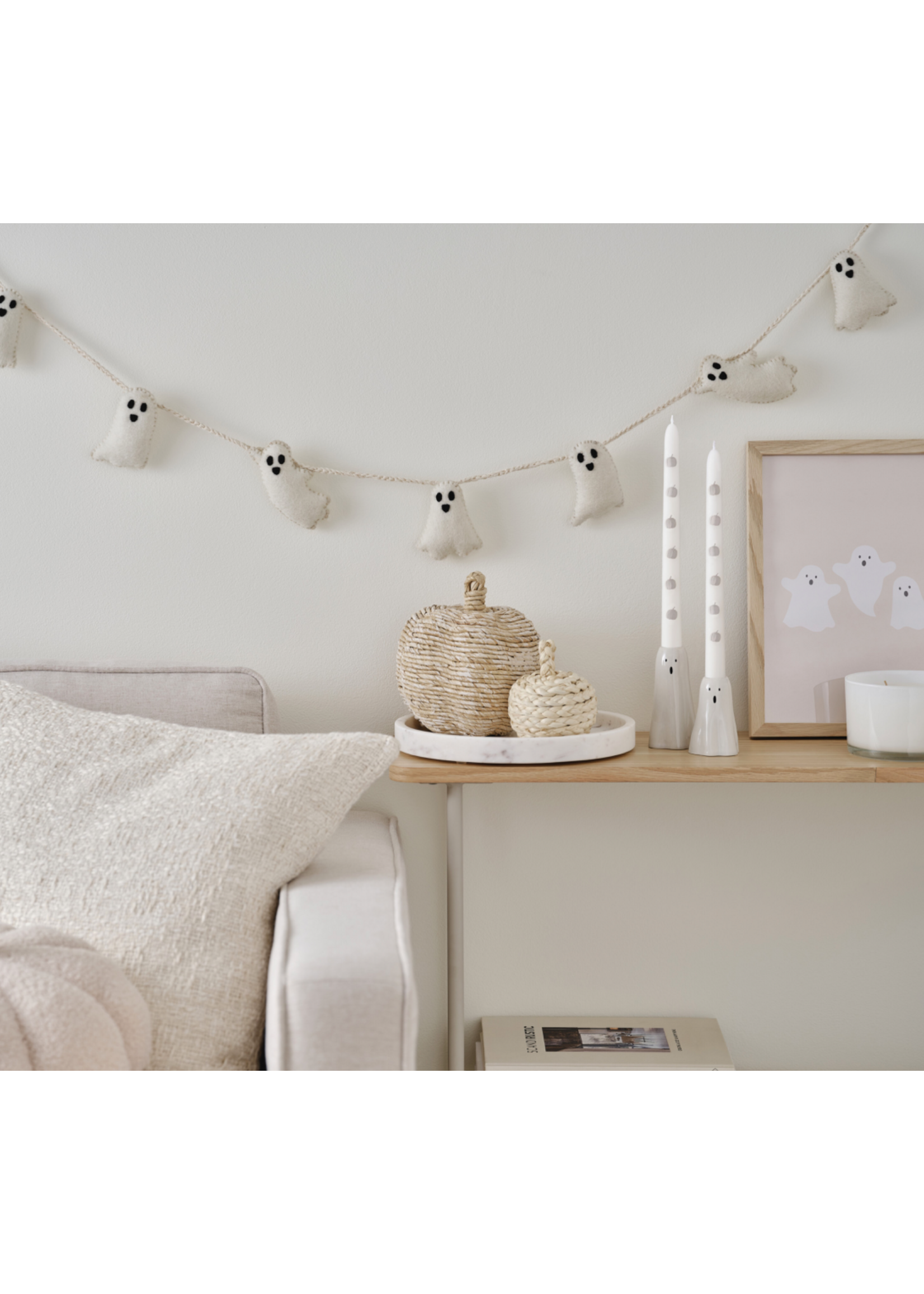 Ginger Ray Felt Ghost Halloween Bunting 2m