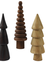Decoris Wooden Tree 25cm 3 Styles - Price is for one