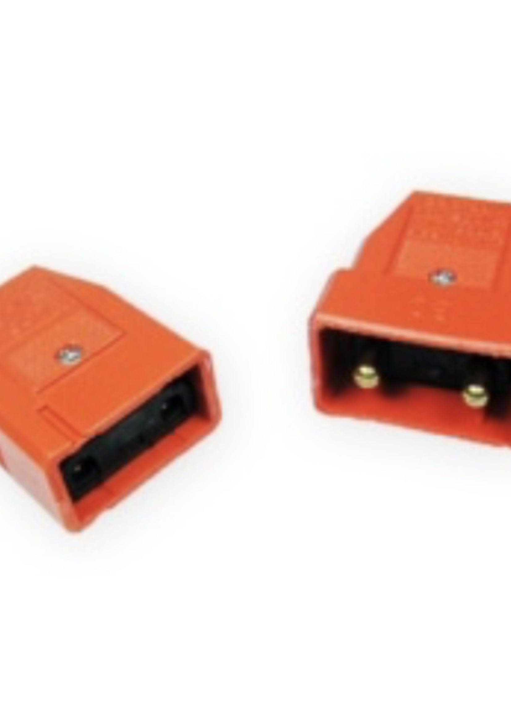 Masterplug In-Line Nylon Connector Orange 2 Pin 10A