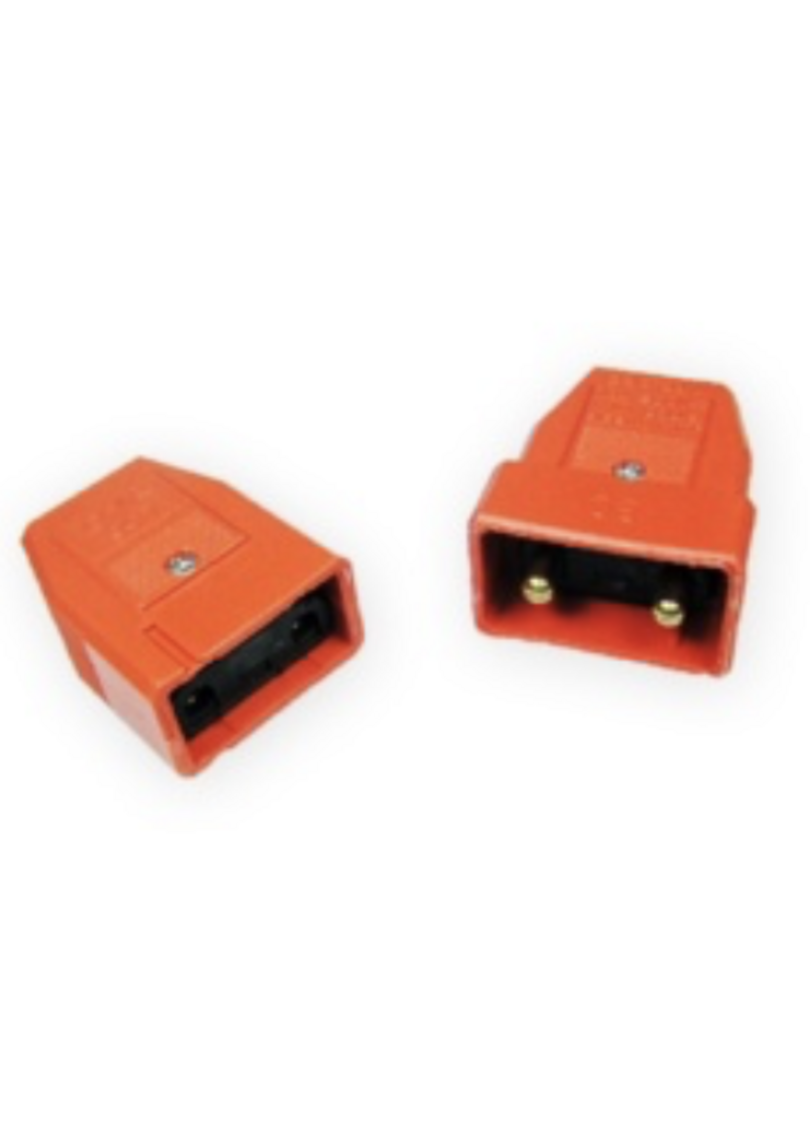 Masterplug In-Line Nylon Connector Orange 2 Pin 10A