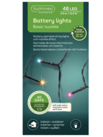 Lumineo Soft Multi Coloured 48 LED Lights - Battery Outdoor