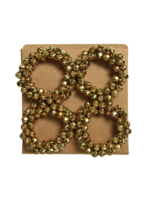 Decoris Napkin Rings Gold Iron Bells - 4 Pack