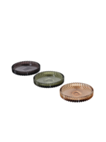 Decoris Pillar Candleholder 10cm Transparent 3 Colours (price is for one)