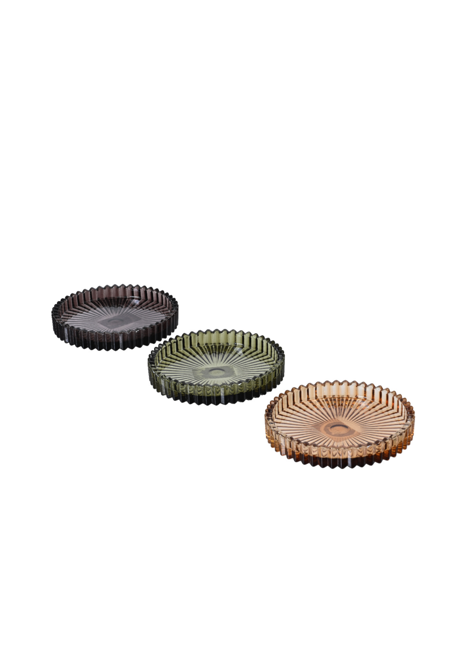 Decoris Pillar Candleholder 10cm Transparent 3 Colours (price is for one)