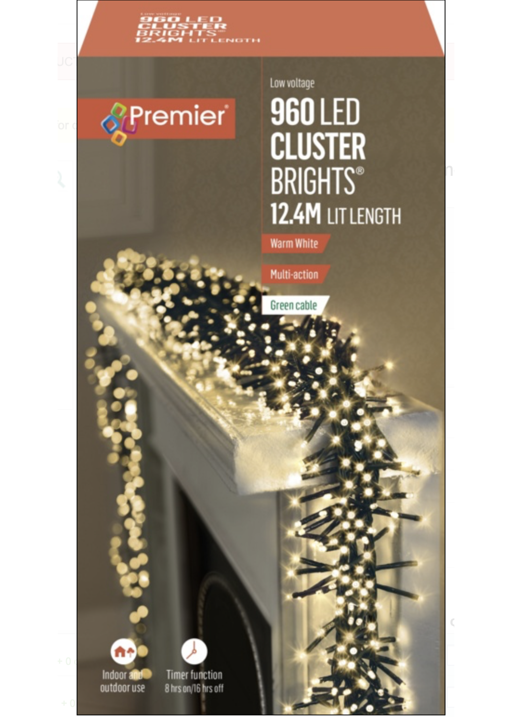 Premier Cluster Lights Indoor/Outdoor with Timer function