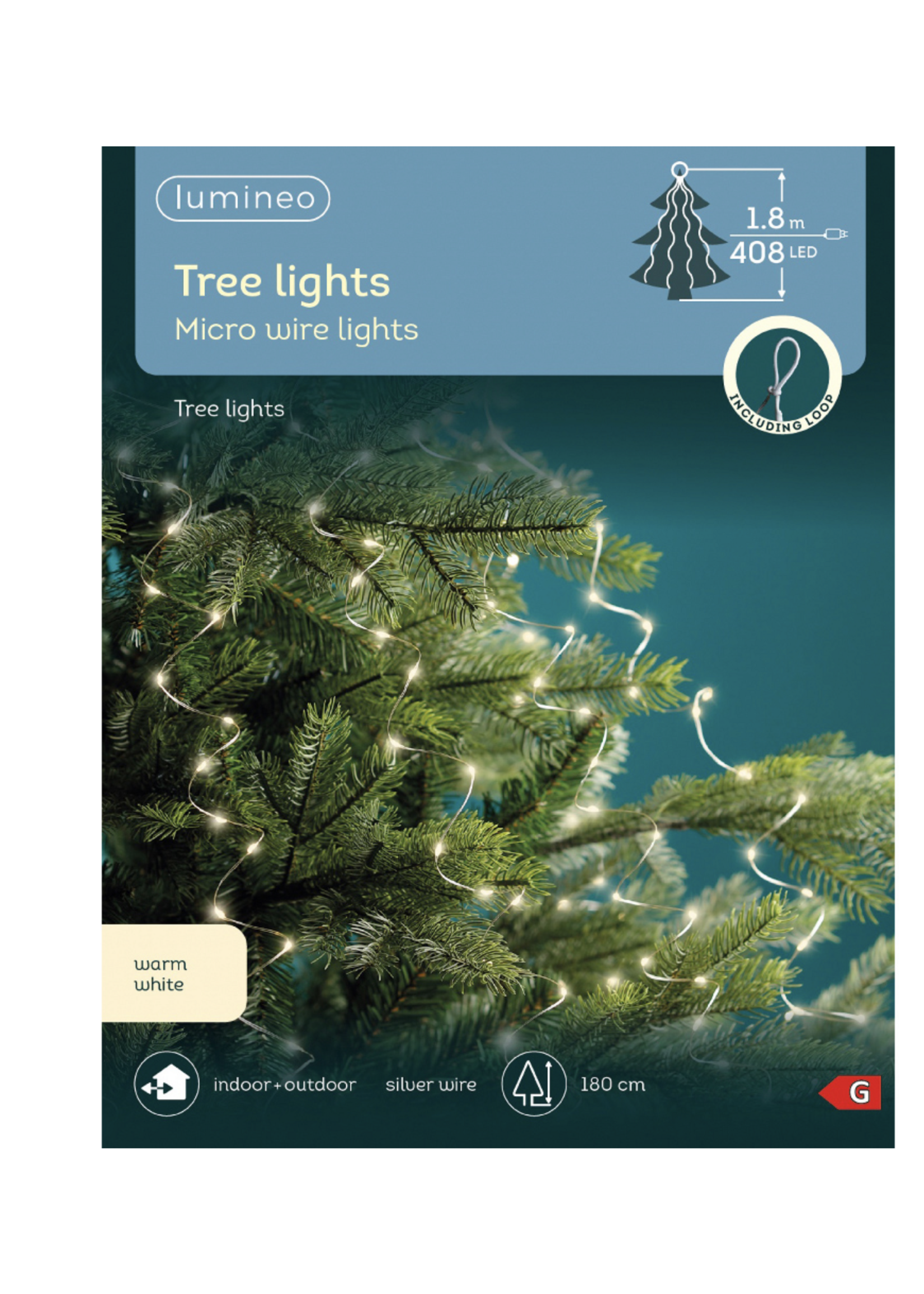 Lumineo Pin Lights 180 Warm White LED tree bunch