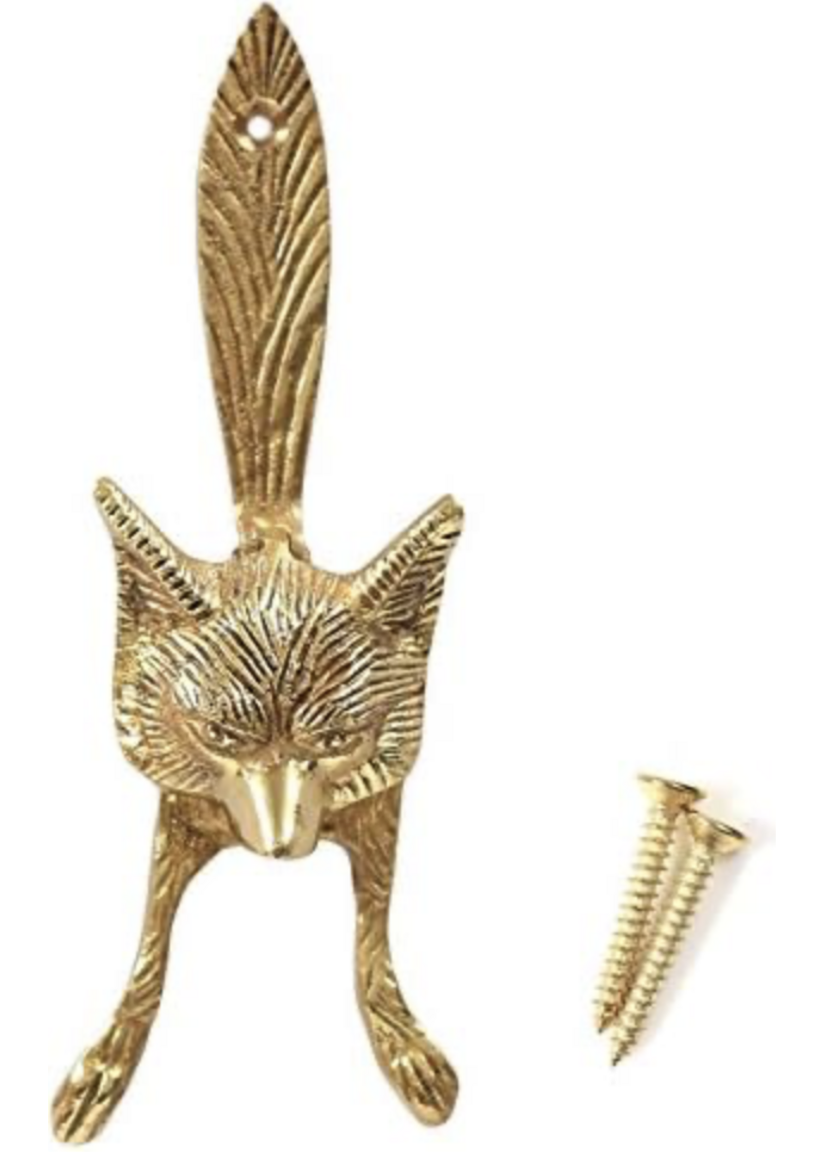 Securit Fox Head Knocker Brass