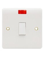 Securlec Securlec Double Pole Switch & Pilot Light 1 Gang 20A