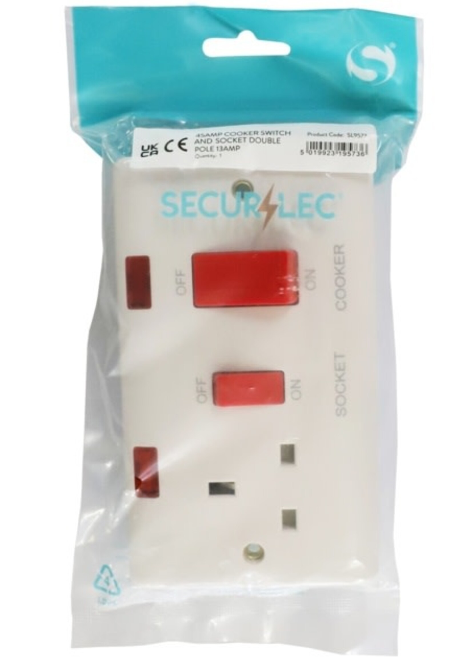 Securlec Securlec Cooker Switch & Socket Double Pole 13 Amp