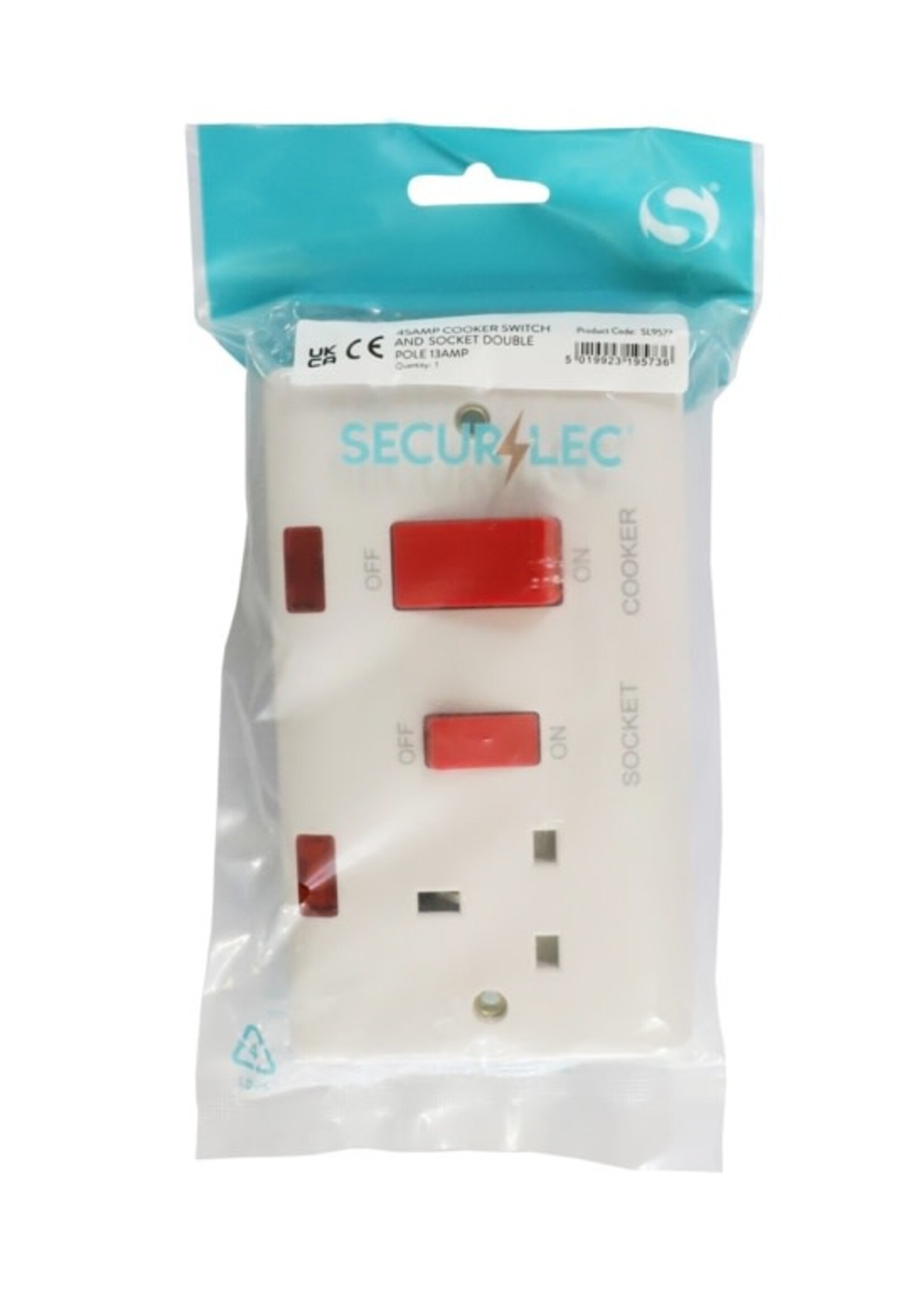 Securlec Securlec Cooker Switch & Socket Double Pole 13 Amp