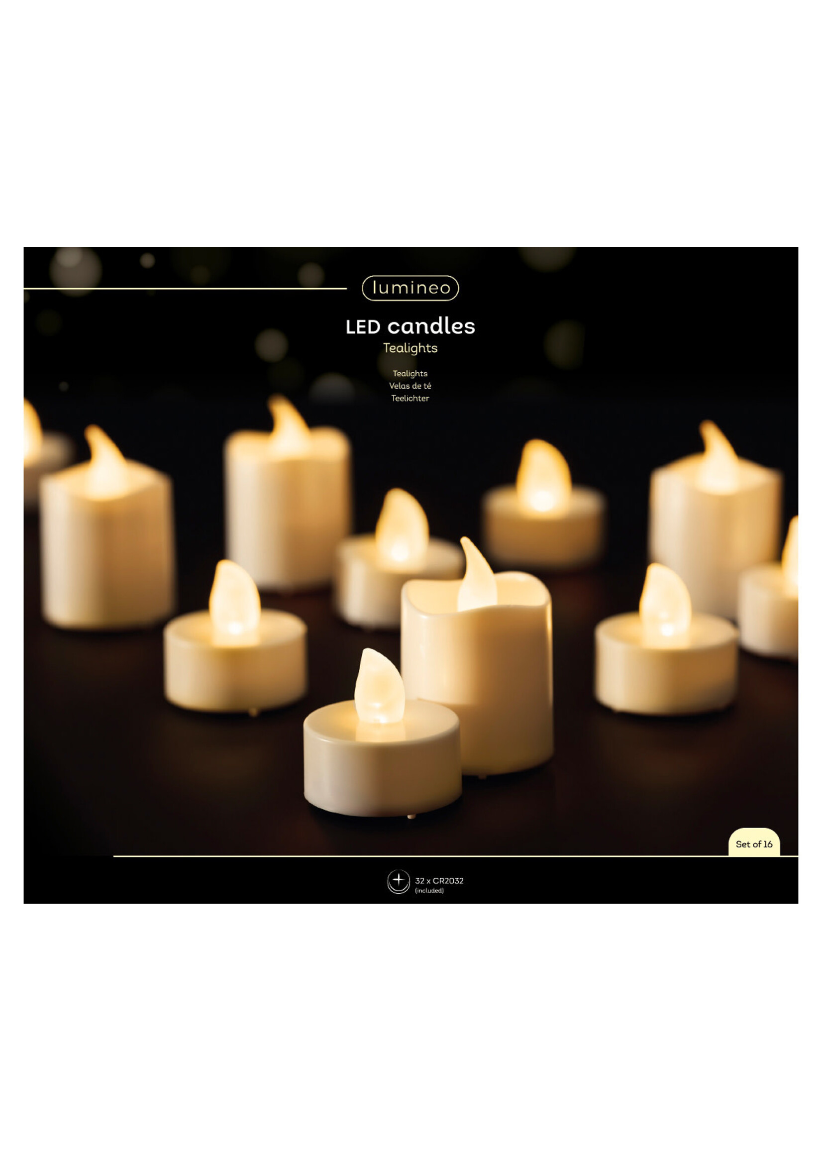 Lumineo LED Tealights and Votive Candle Set of 16 includes batteries