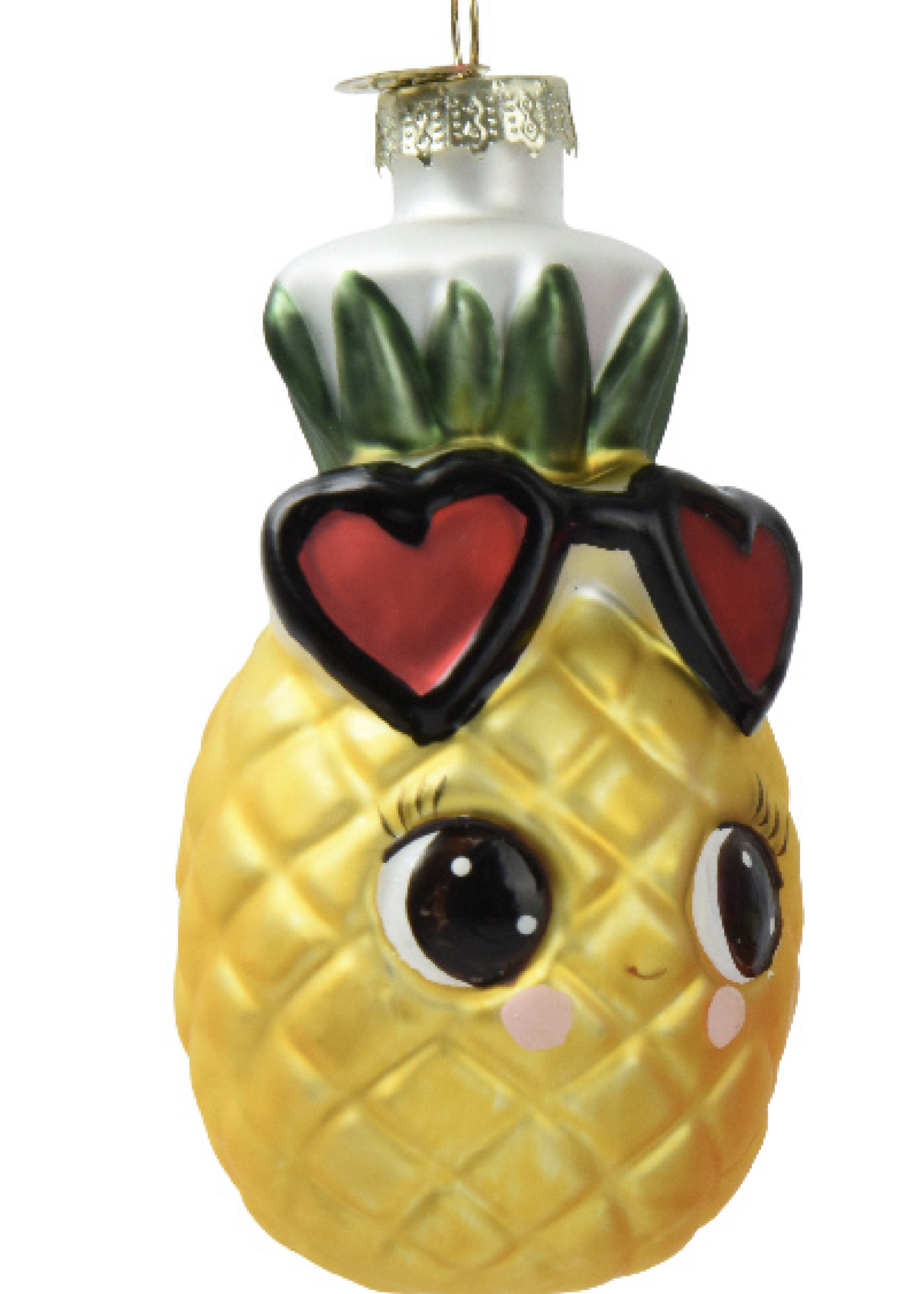Decoris Pineapple Fruit with Glasses Hanging Bauble