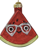 Decoris Watermelon Fruit with Glasses Hanging Bauble