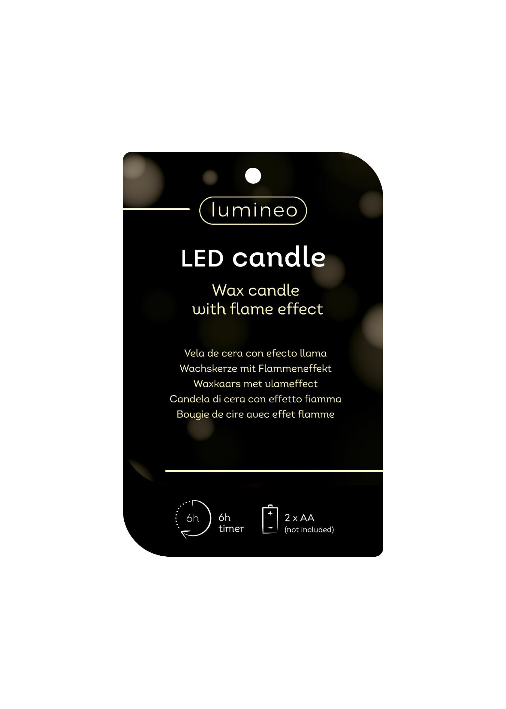 Lumineo Pumpkin Candle LED Battery 10cm