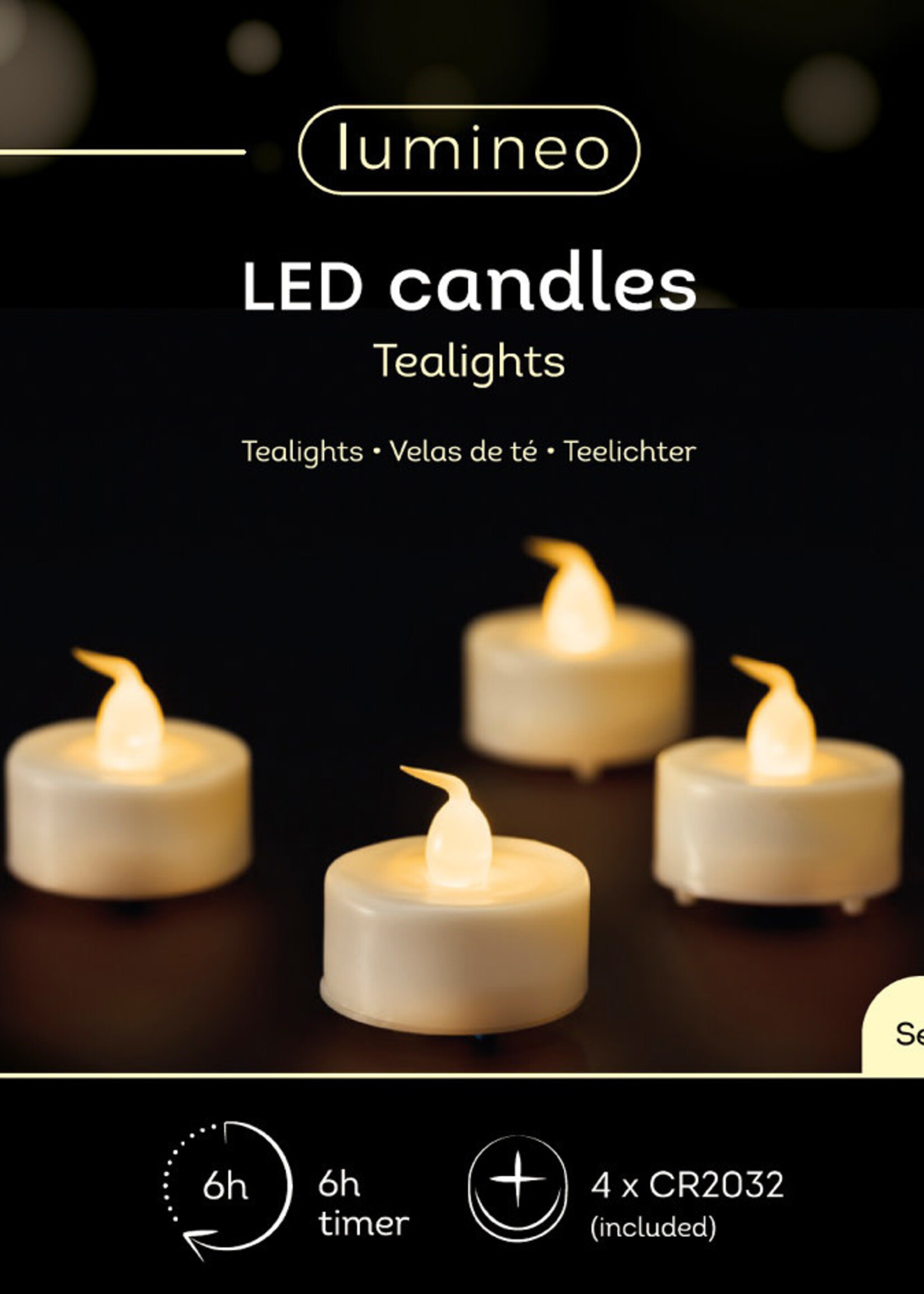 Lumineo Battery Tea Lights 4 Pack