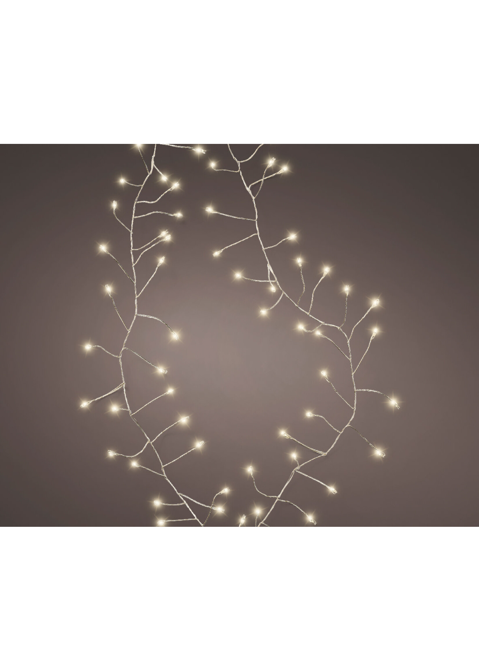 Lumineo Warm White Pin Compact Lights 100 LED  Battery