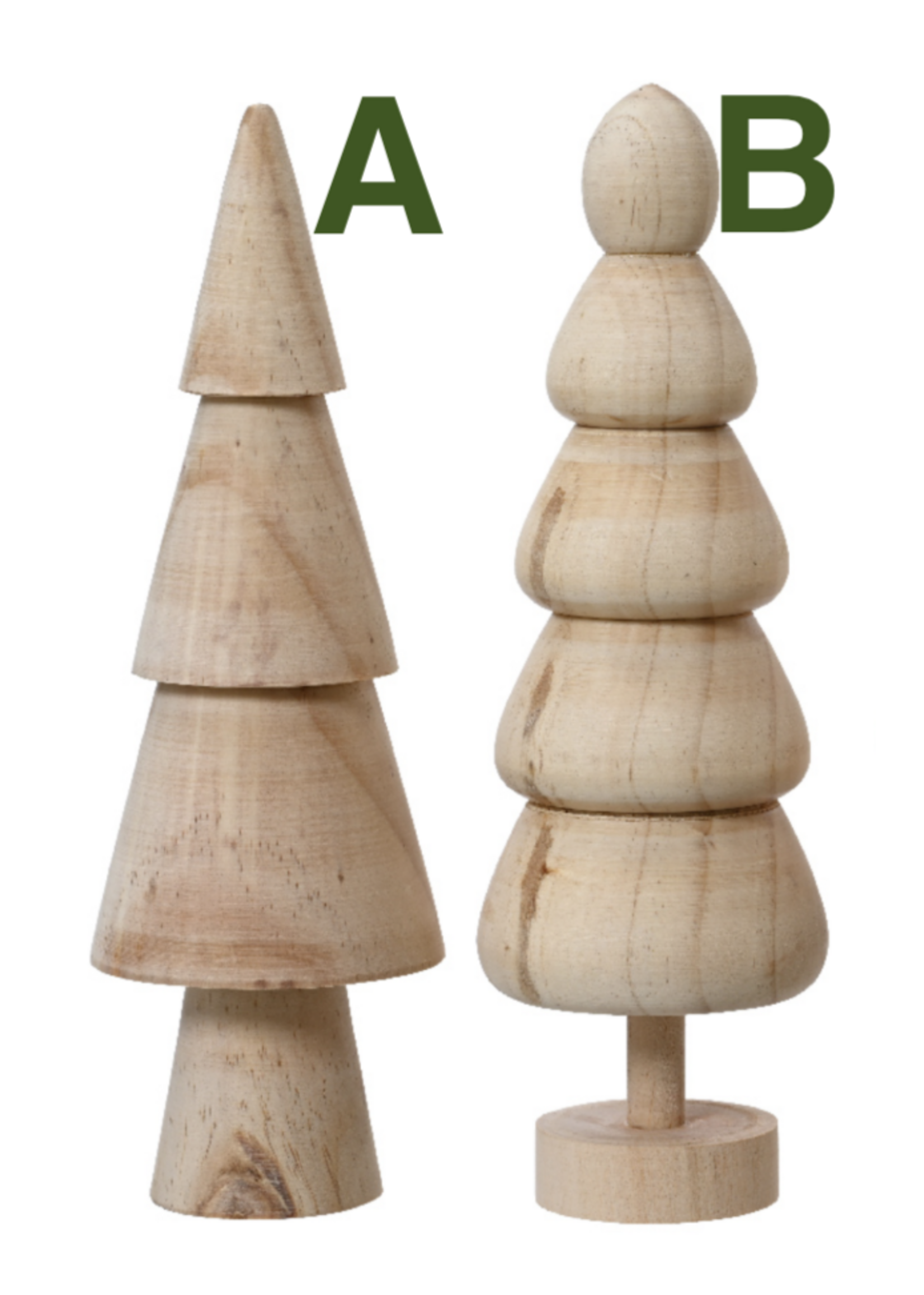 Decoris Wooden Tree Ornament 15cm (Price is for one)