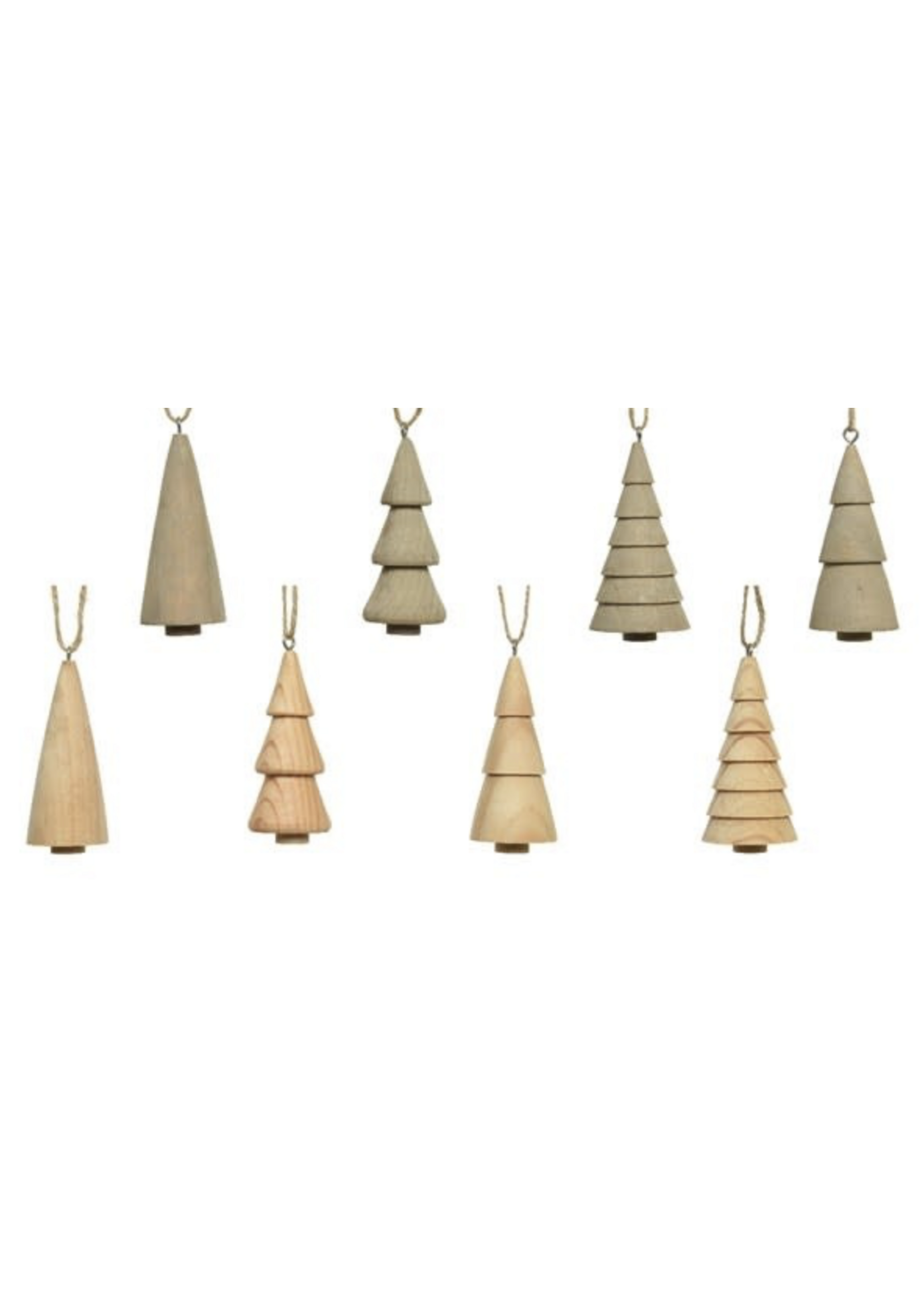Decoris Natural Wooden Mini Tree Hanging Decoration