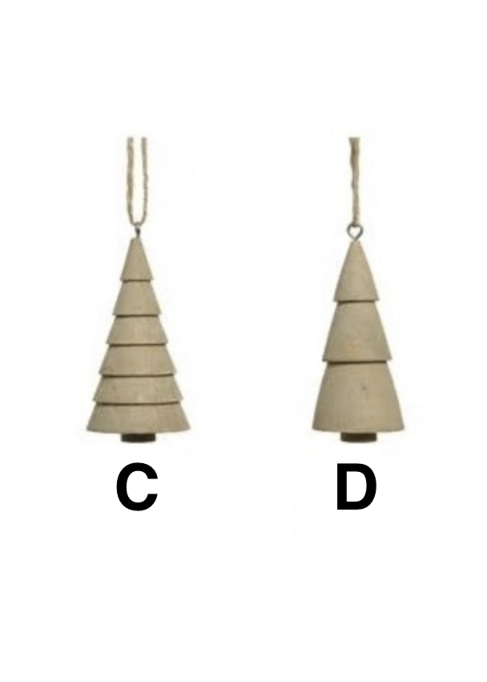 Decoris Natural Wooden Mini Tree Hanging Decoration