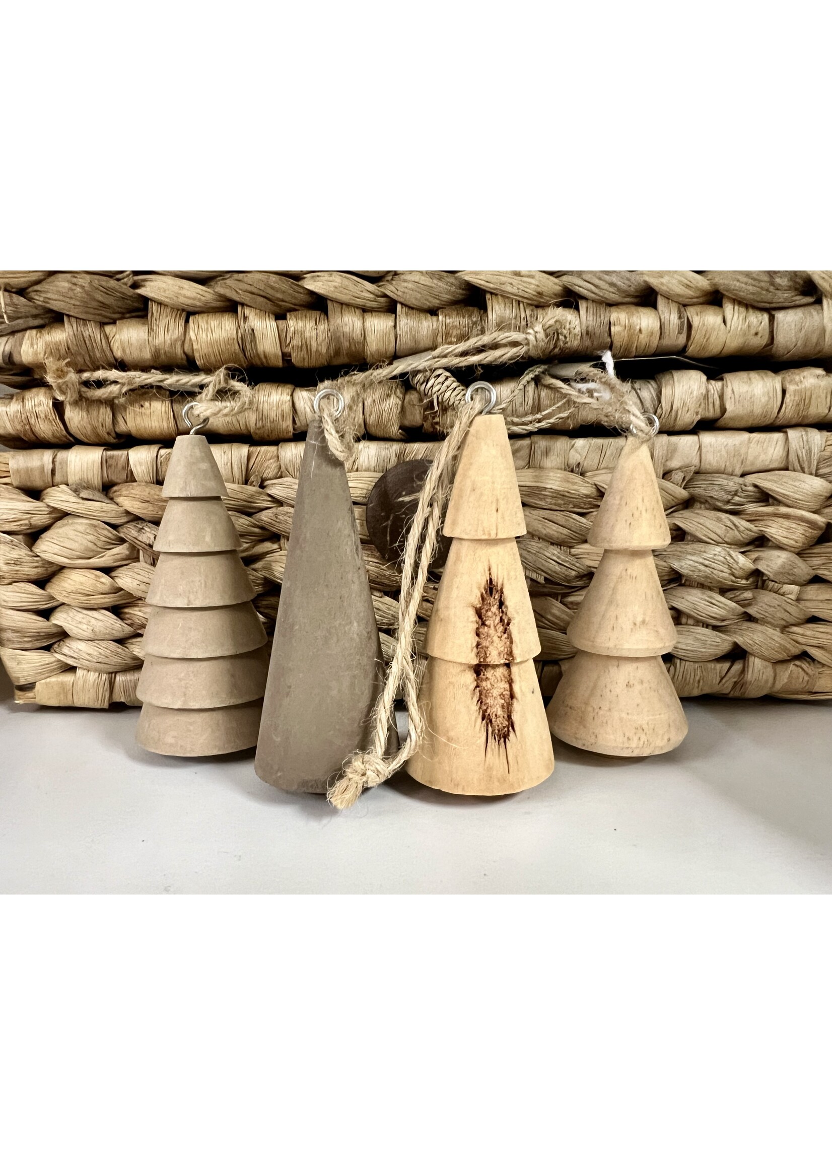 Decoris Natural Wooden Mini Tree Hanging Decoration