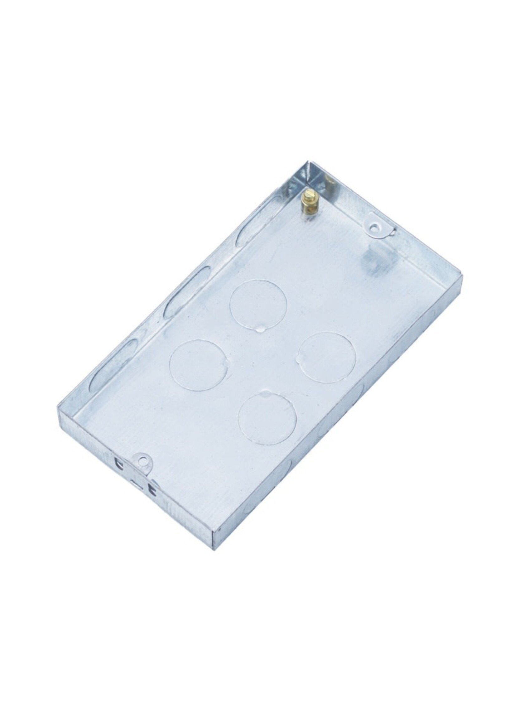 Securlec Securlec Metal Back Box 2 Gang 25mm Deep