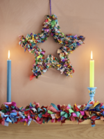 Namaste Sari Star Wreath - FairTrade