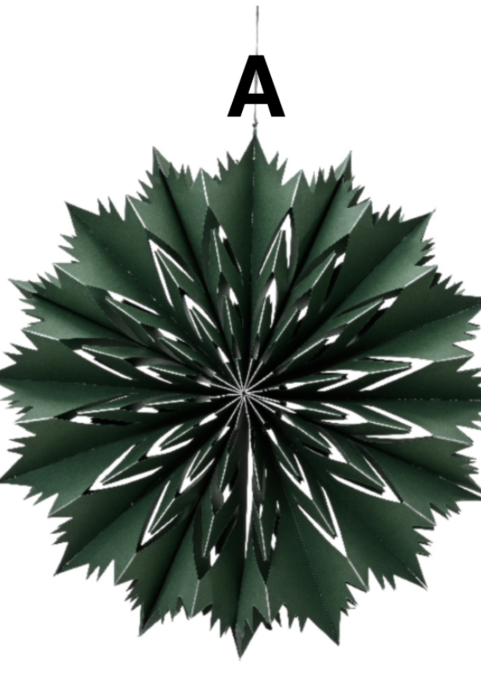 Decoris Green Paper Cut out Stars 40cm - Price is for one