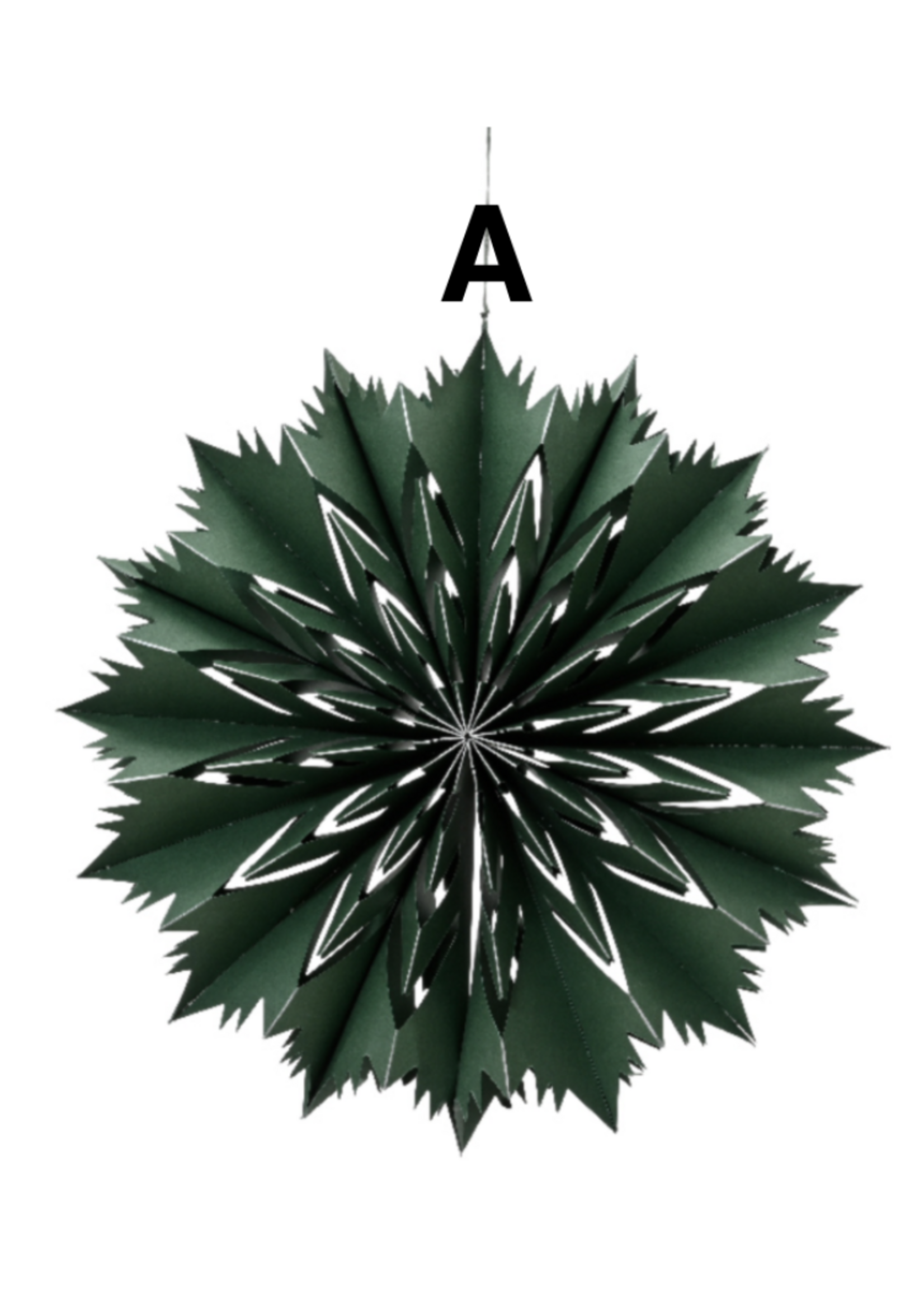 Decoris Green Paper Cut out Stars 40cm - Price is for one