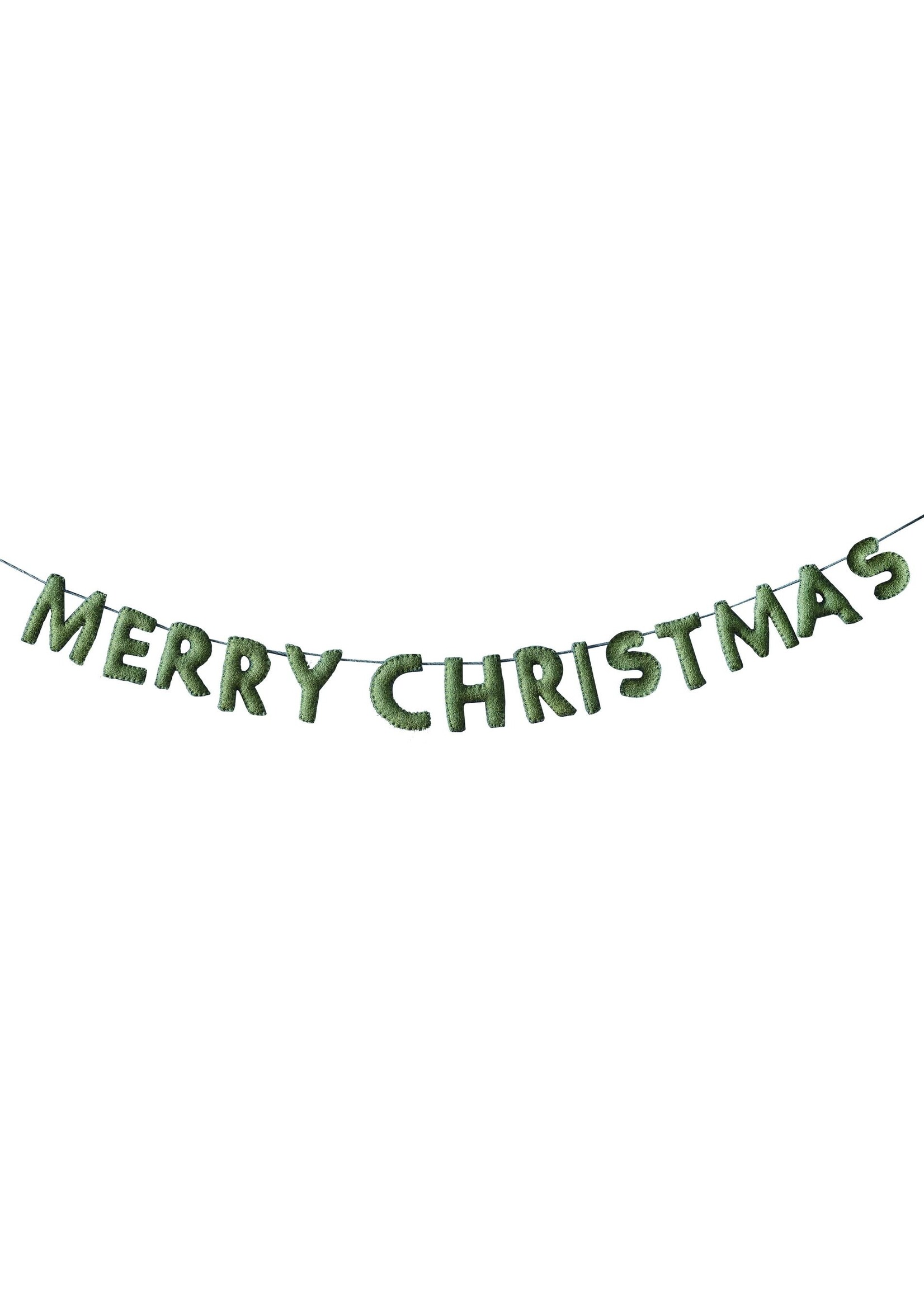 Ginger Ray Green Felt Merry Christmas Bunting