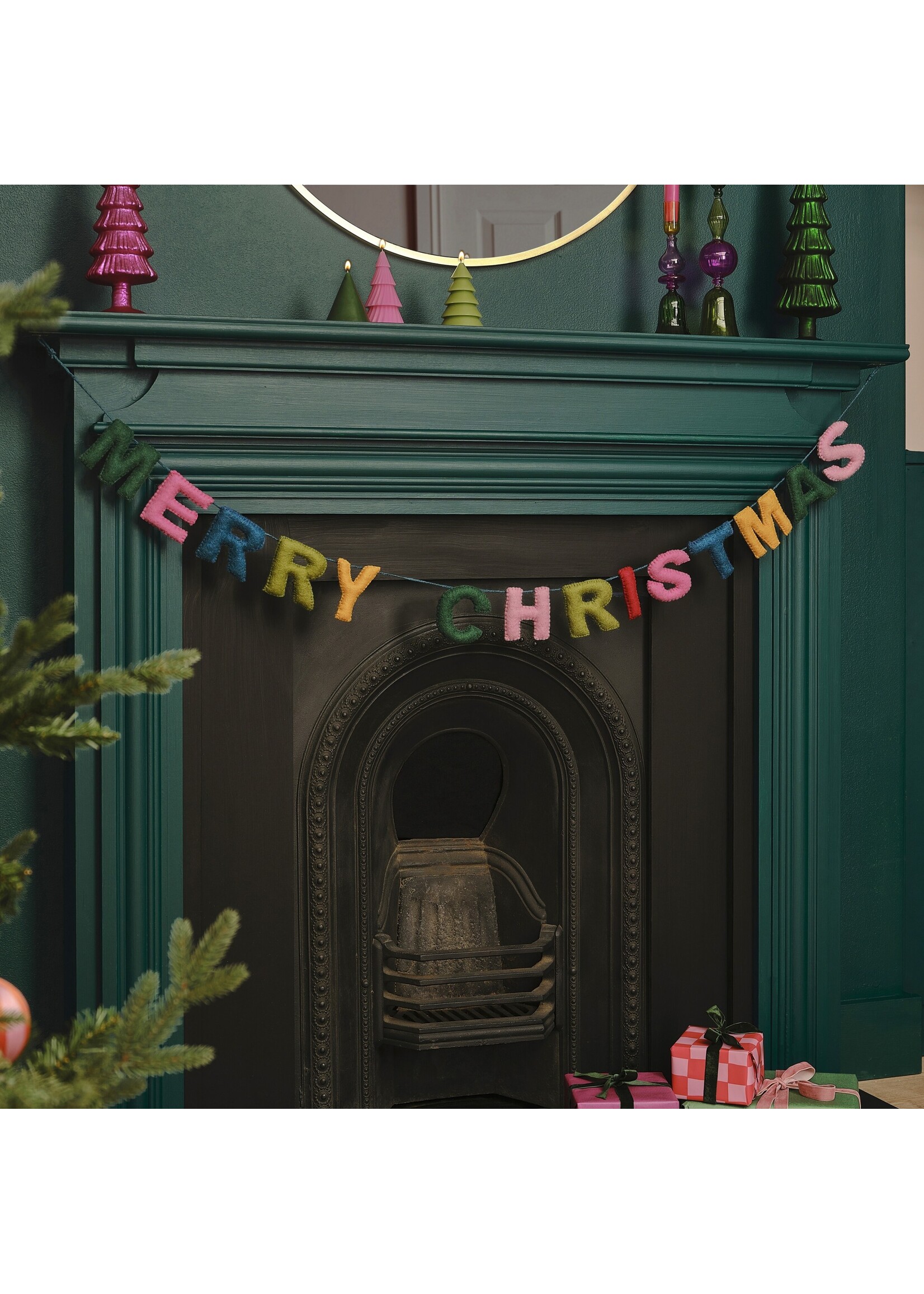 Ginger Ray Multicoloured Felt Merry Christmas Bunting