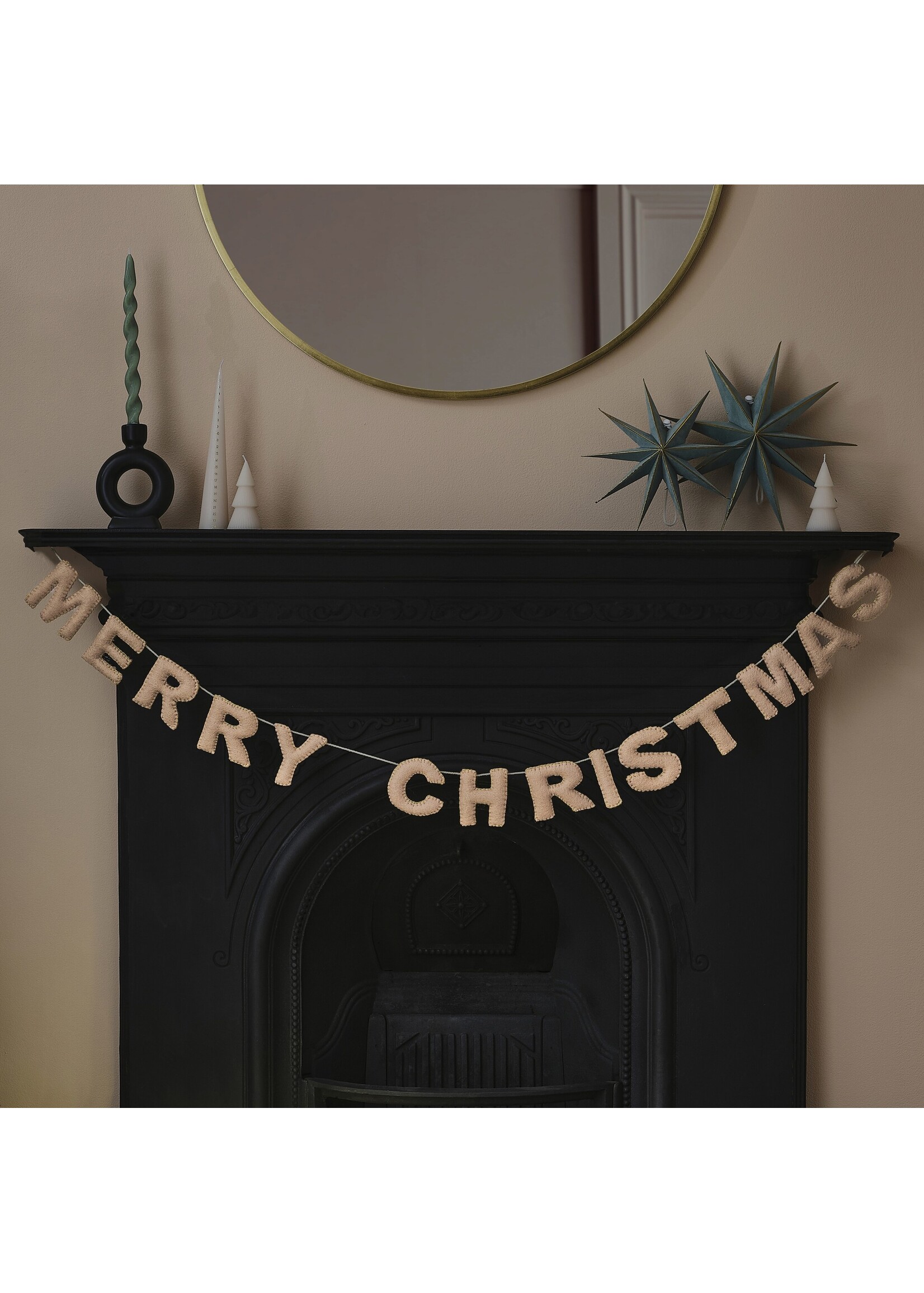 Ginger Ray Blush Pink Felt Merry Christmas Bunting