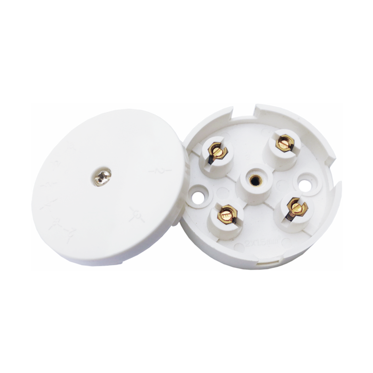5 Module Junction Box Junction Box 5Amp 4 Terminal White - Clock’s Home and Garden
