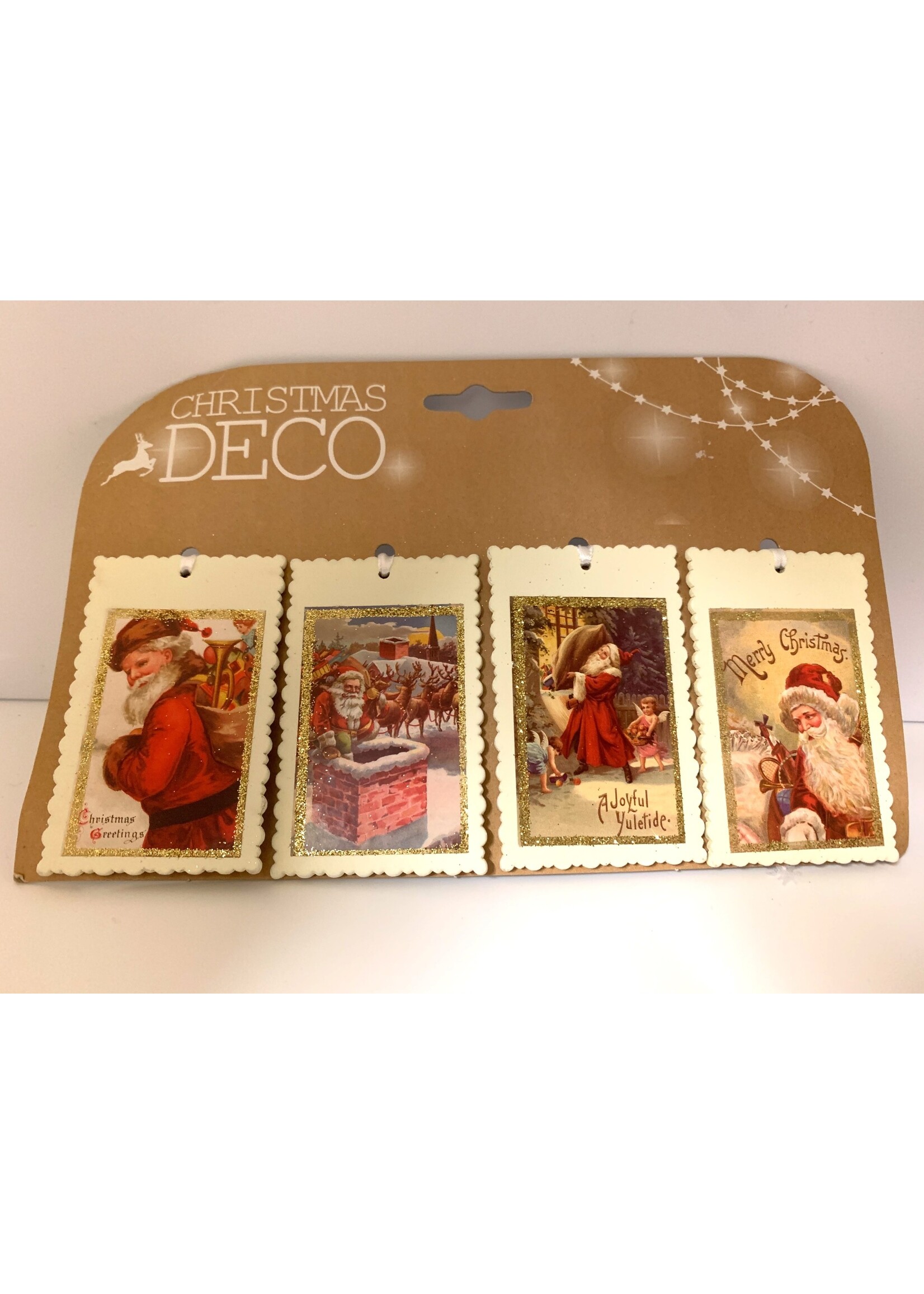 Kaemingkx8 Christmas themed Gift tag 4 assorted 5x8cm