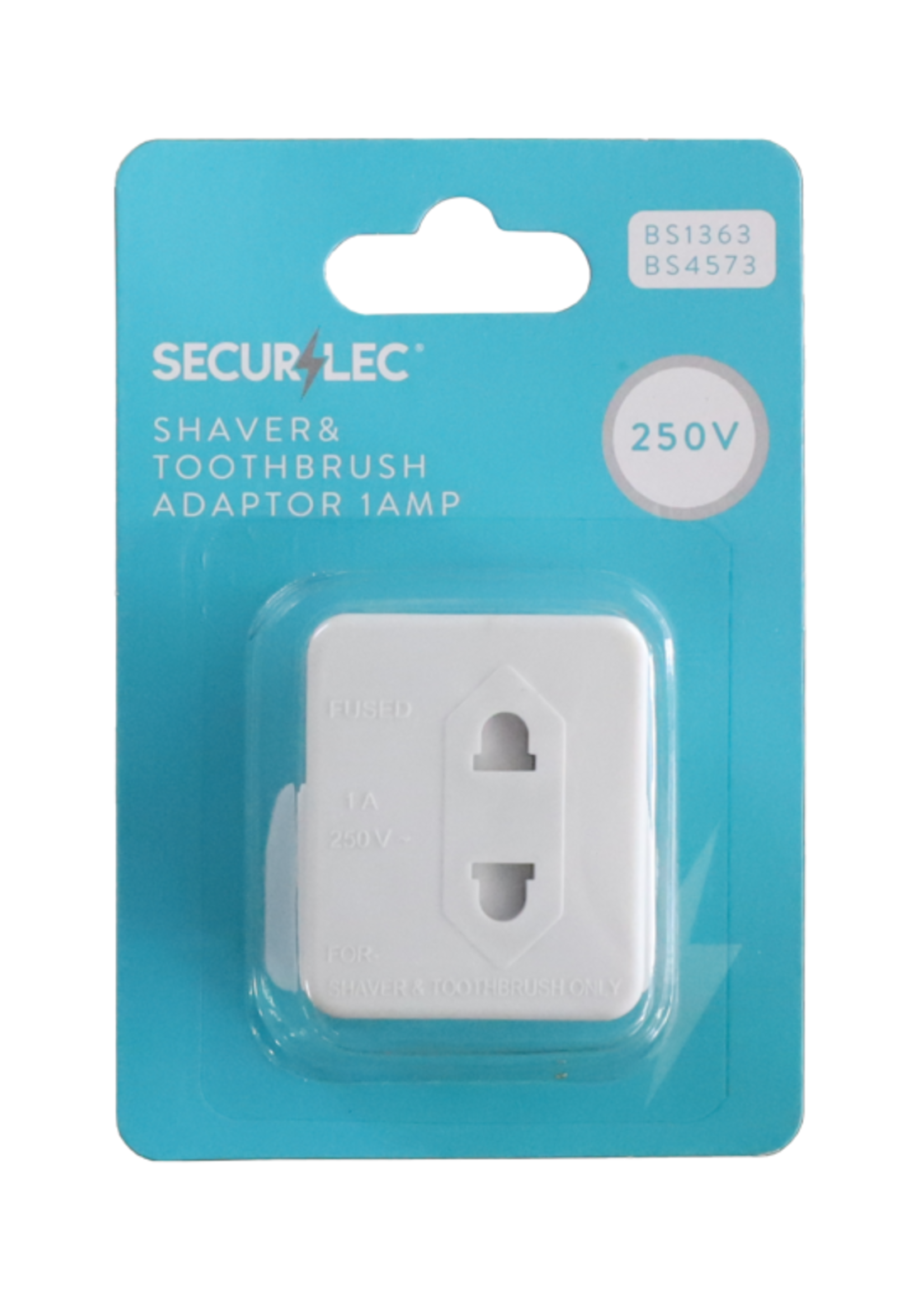 Securlec Securlec Shaver & Toothbrush Adaptor Fused White 1A