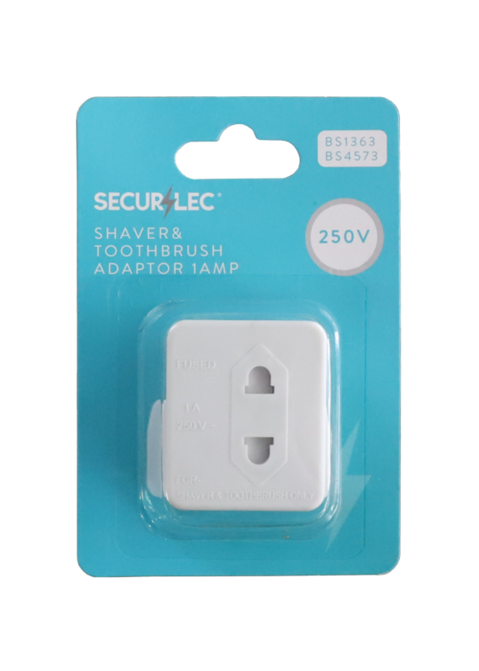 Securlec Securlec Shaver & Toothbrush Adaptor Fused White 1A